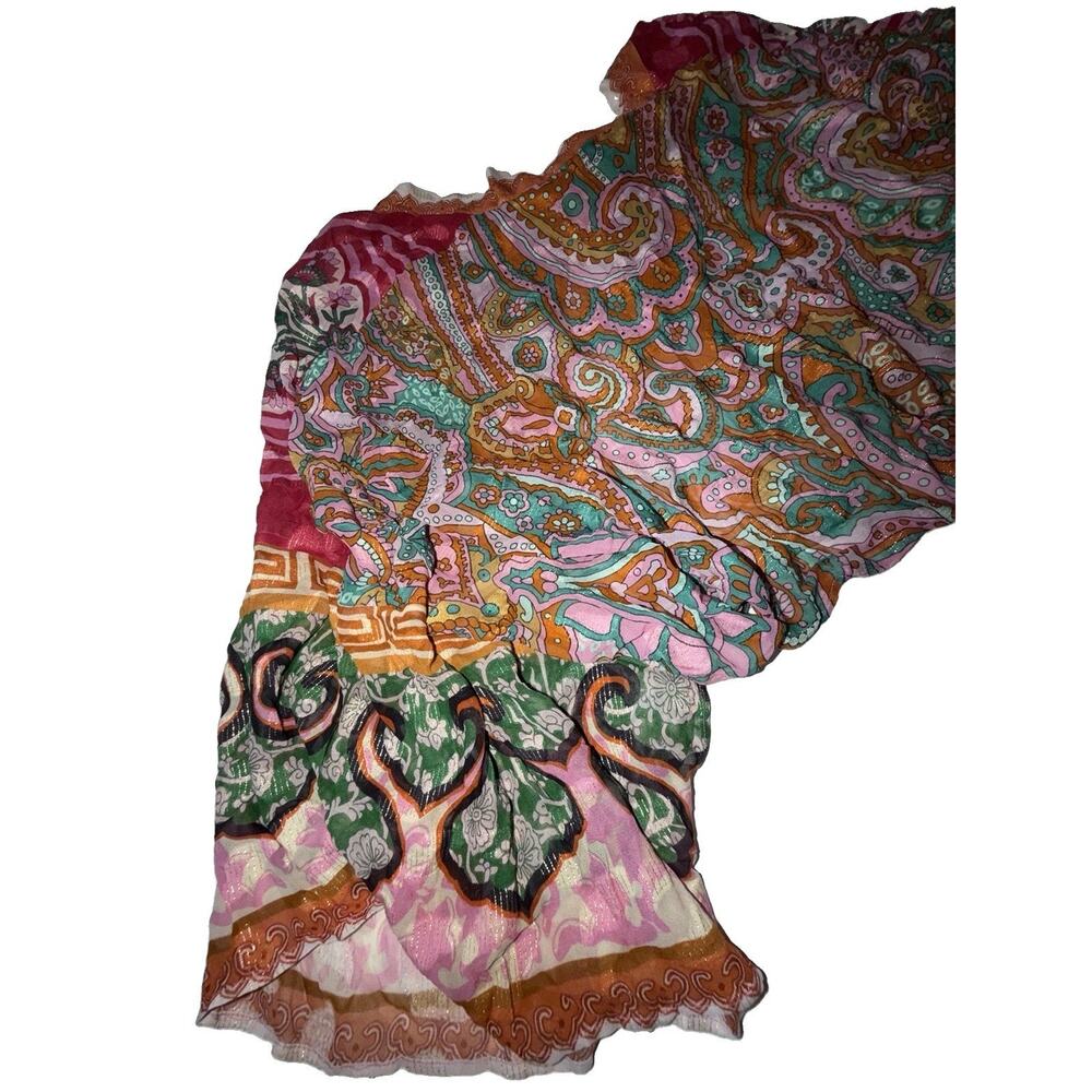 Anthropologie Women’s Printed Shine Tie-Front Kimono One Size - Picture 9 of 9